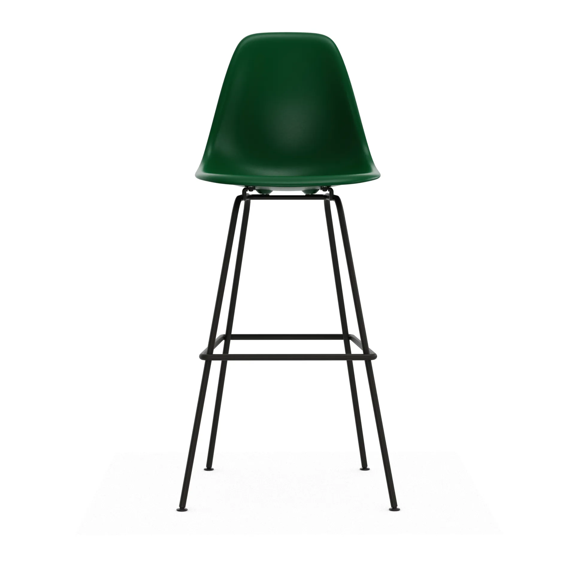 Eames Plastic Stool RE barstol, High Emerald green-black Vitra