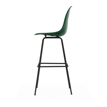 Eames Plastic Stool RE barstol - High Emerald green-black - Vitra