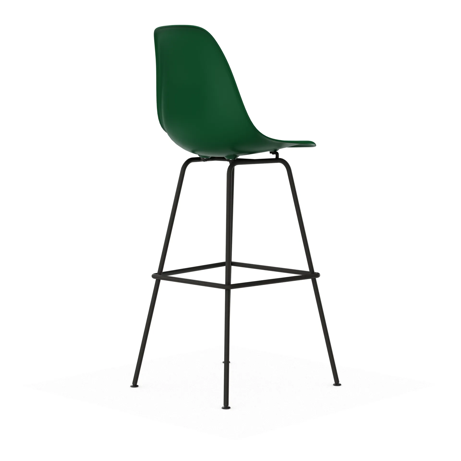 Eames Plastic Stool RE barstol, High Emerald green-black Vitra