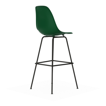 Eames Plastic Stool RE barstol - High Emerald green-black - Vitra