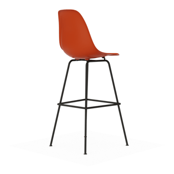 Eames Plastic Stool RE barstol - High Rust orange-black - Vitra