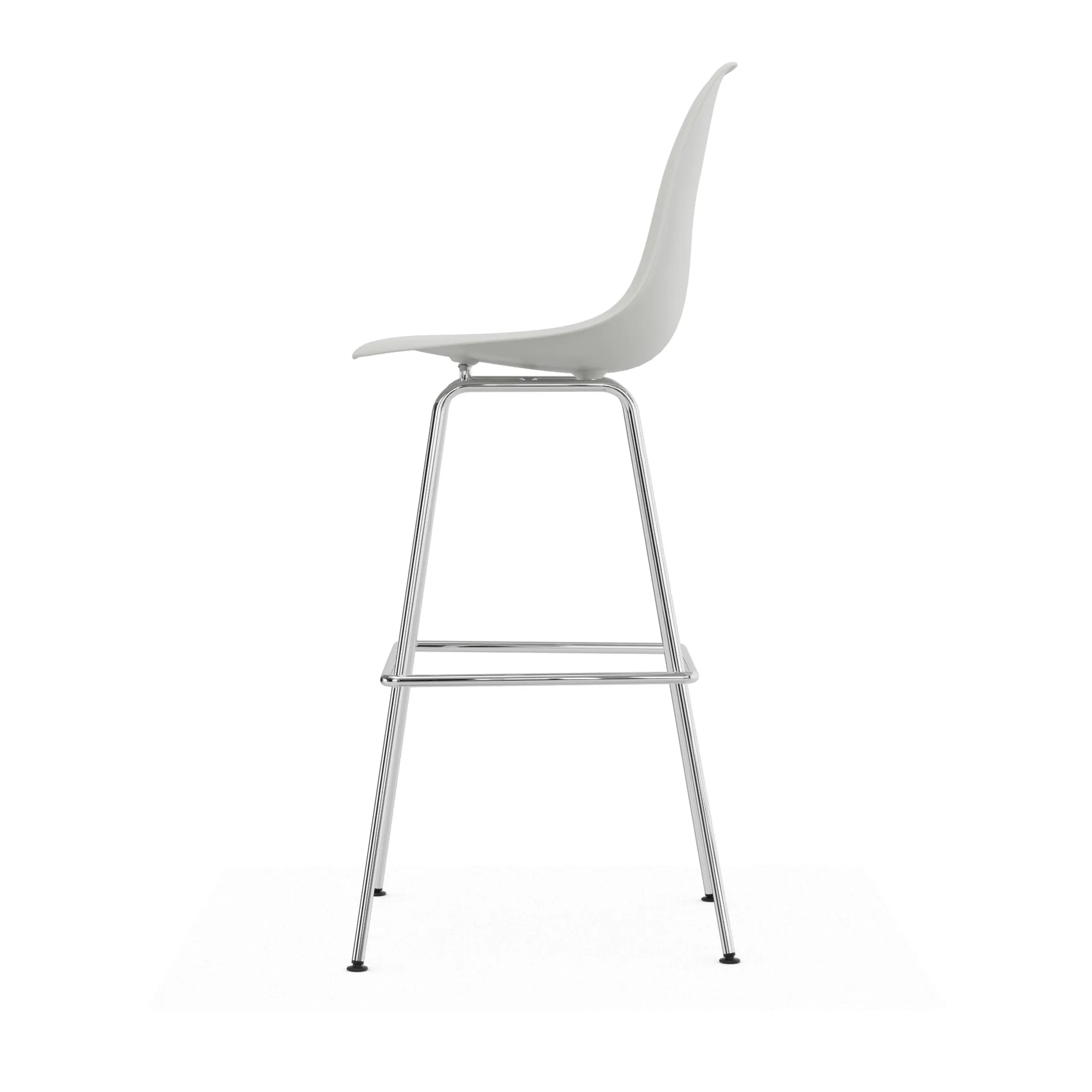 Eames Plastic Stool RE barstol, High White-chrome Vitra