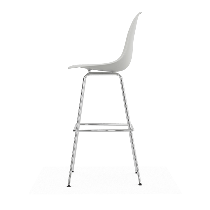 Eames Plastic Stool RE barstol, High White-chrome Vitra