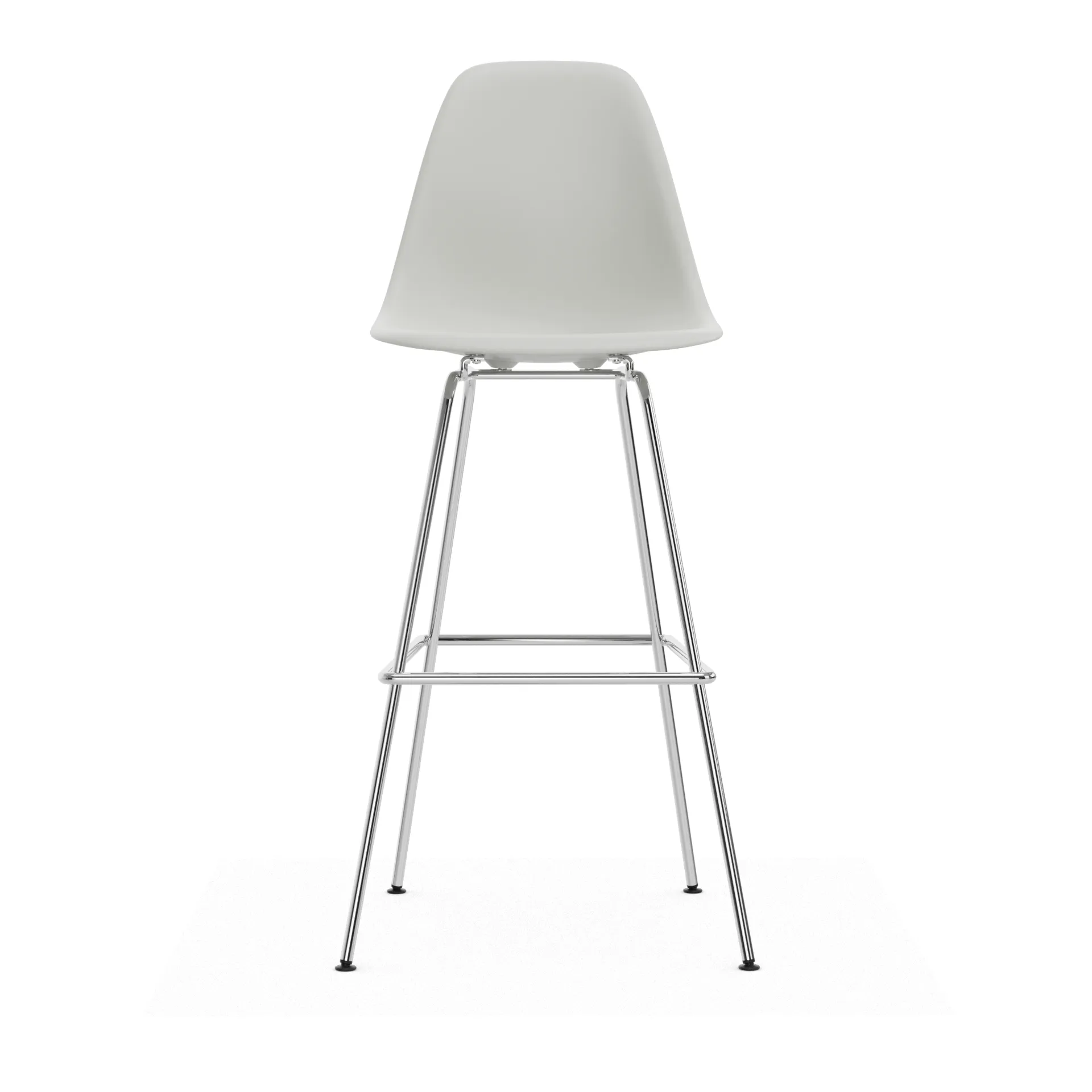 Eames Plastic Stool RE barstol, High White-chrome Vitra