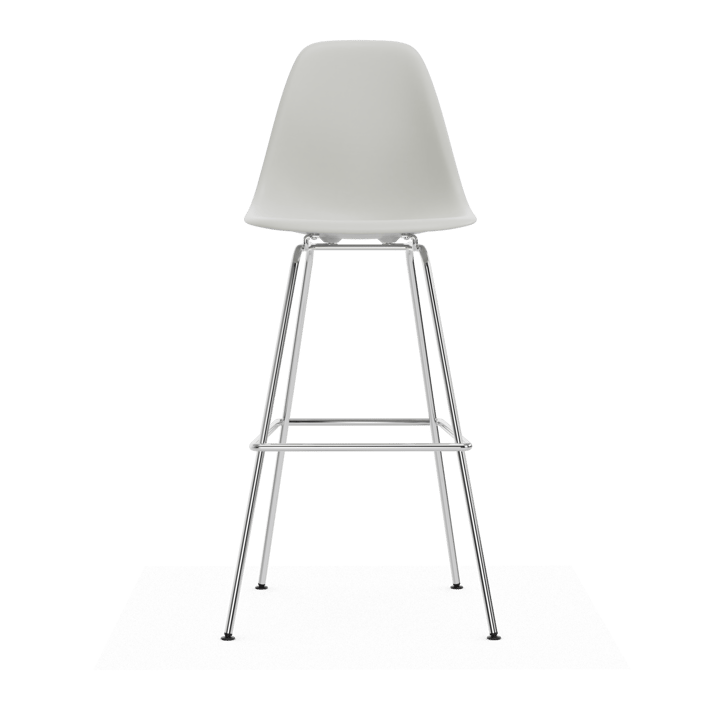 Eames Plastic Stool RE barstol, High White-chrome Vitra