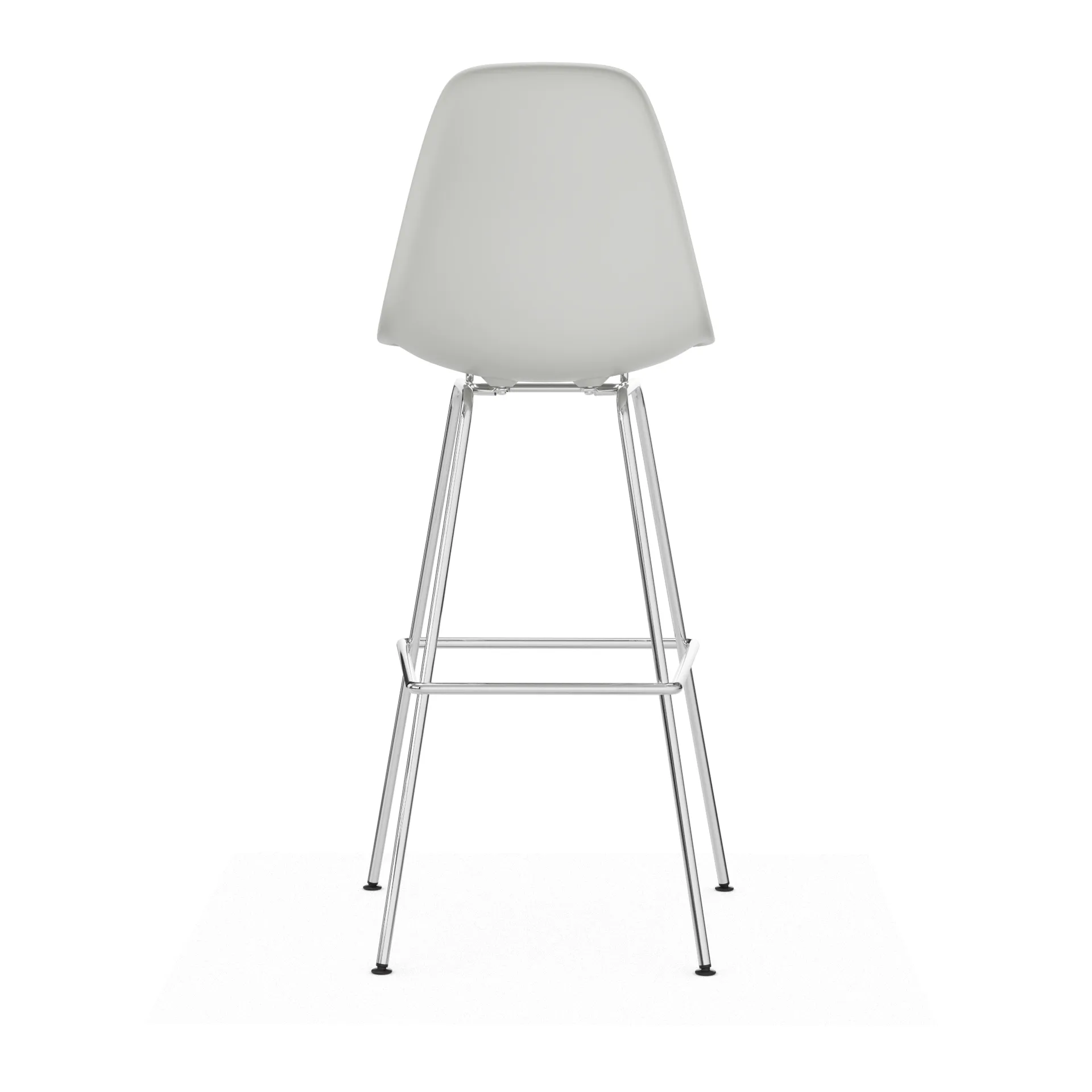 Eames Plastic Stool RE barstol, High White-chrome Vitra
