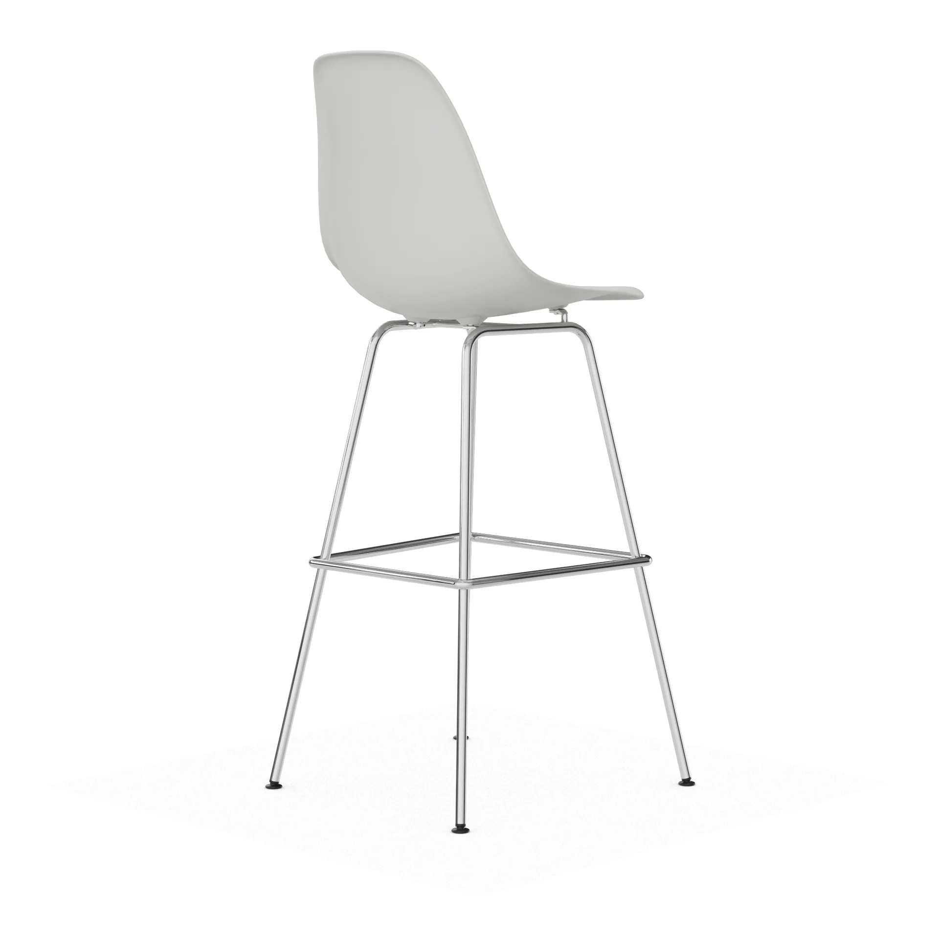 Eames Plastic Stool RE barstol, High White-chrome Vitra