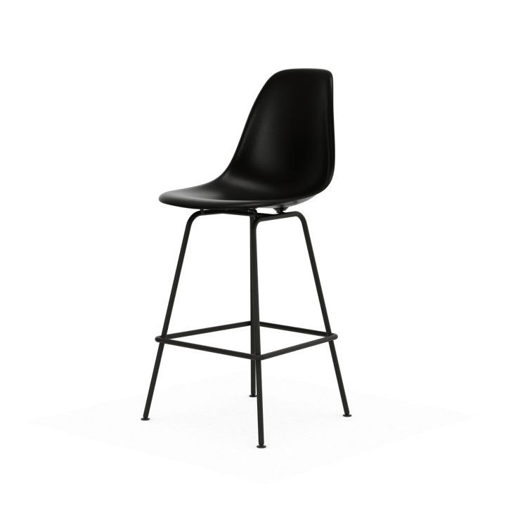 Eames Plastic Stool RE barstol - Medium Black-black - Vitra