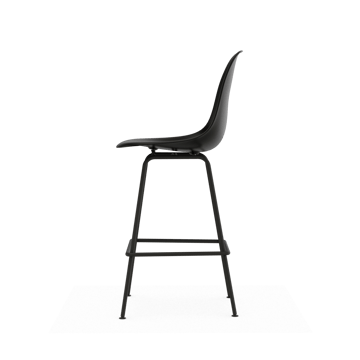 Eames Plastic Stool RE barstol - Medium Black-black - Vitra