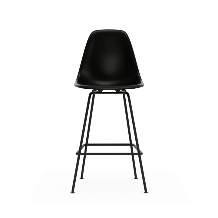 Eames Plastic Stool RE barstol, Medium Black-black Vitra