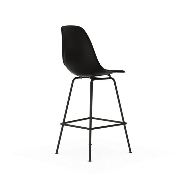Eames Plastic Stool RE barstol, Medium Black-black Vitra