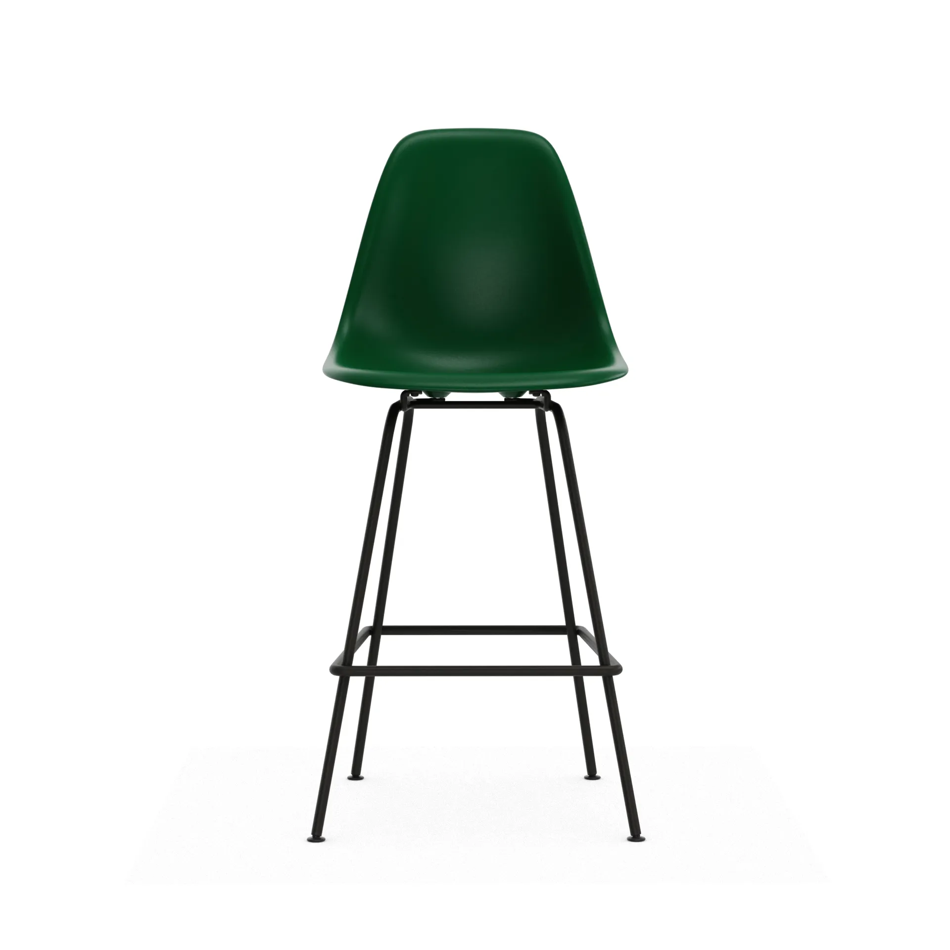 Eames Plastic Stool RE barstol, Medium Emerald green-black Vitra