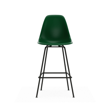 Eames Plastic Stool RE barstol - Medium Emerald green-black - Vitra