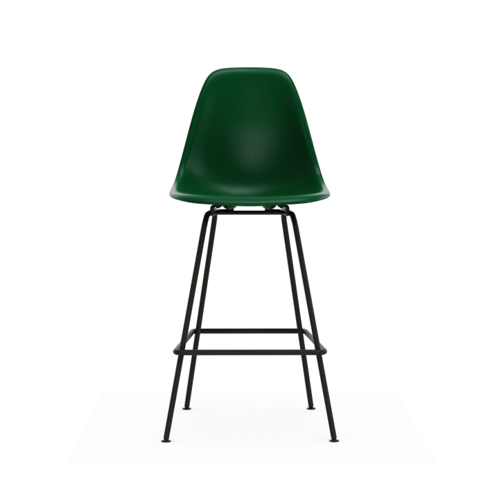 Eames Plastic Stool RE barstol, Medium Emerald green-black Vitra