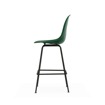 Eames Plastic Stool RE barstol - Medium Emerald green-black - Vitra