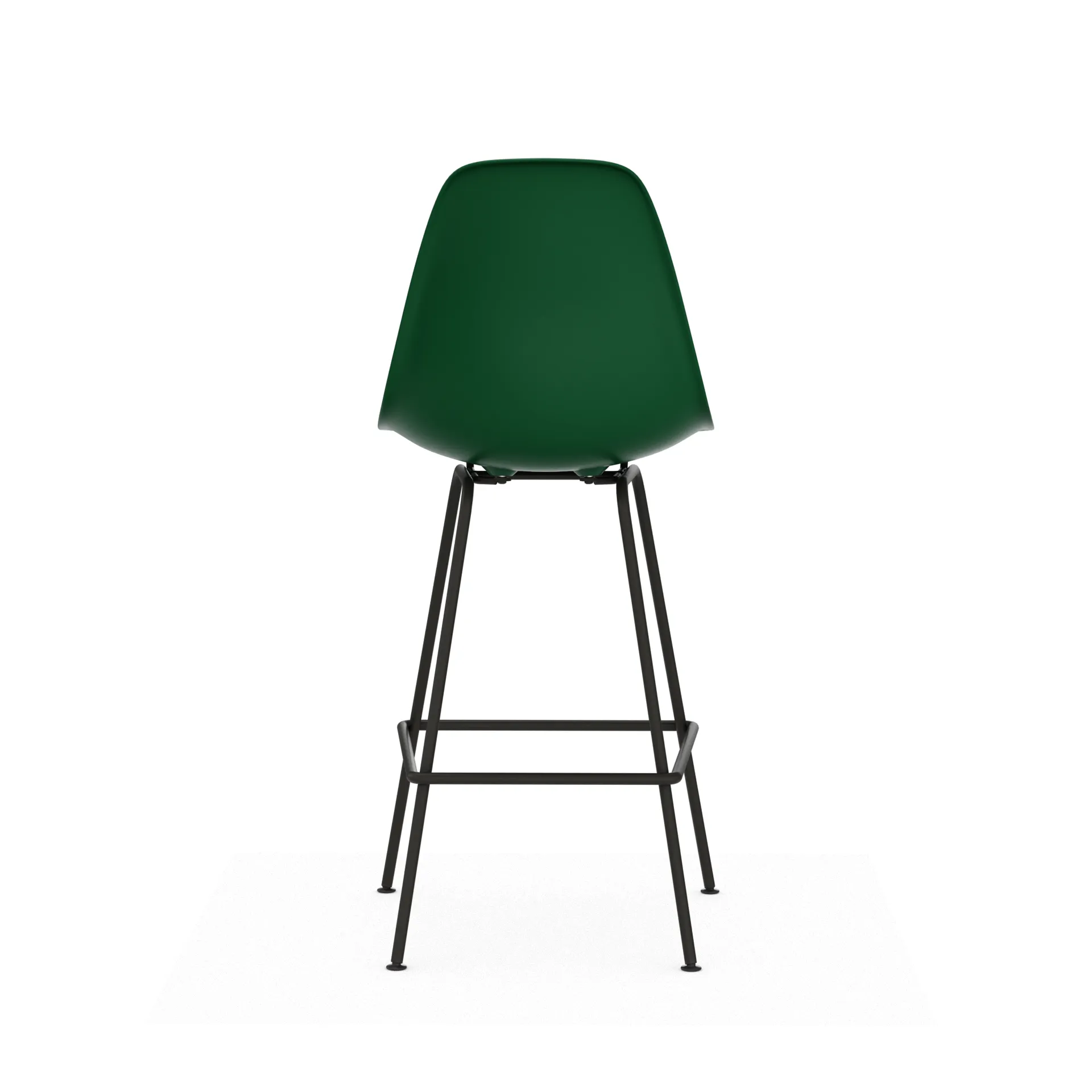 Eames Plastic Stool RE barstol, Medium Emerald green-black Vitra