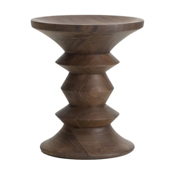 Eames Stool rund krakk modell A, Dark walnut, Ø33x38 cm Vitra