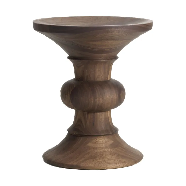 Eames Stool rund krakk modell B - Dark valnøtt, Ø33x38 cm - Vitra