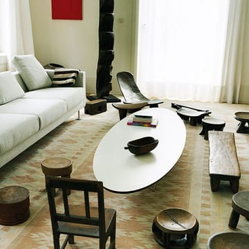 Elliptisk sofabord - Svart-Kromstativ - Vitra