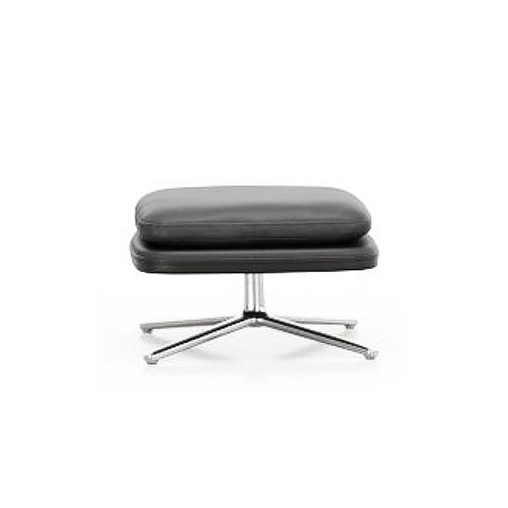 Grand Relax fotskammel Leather premium F - 66 nero-aluminium - Vitra