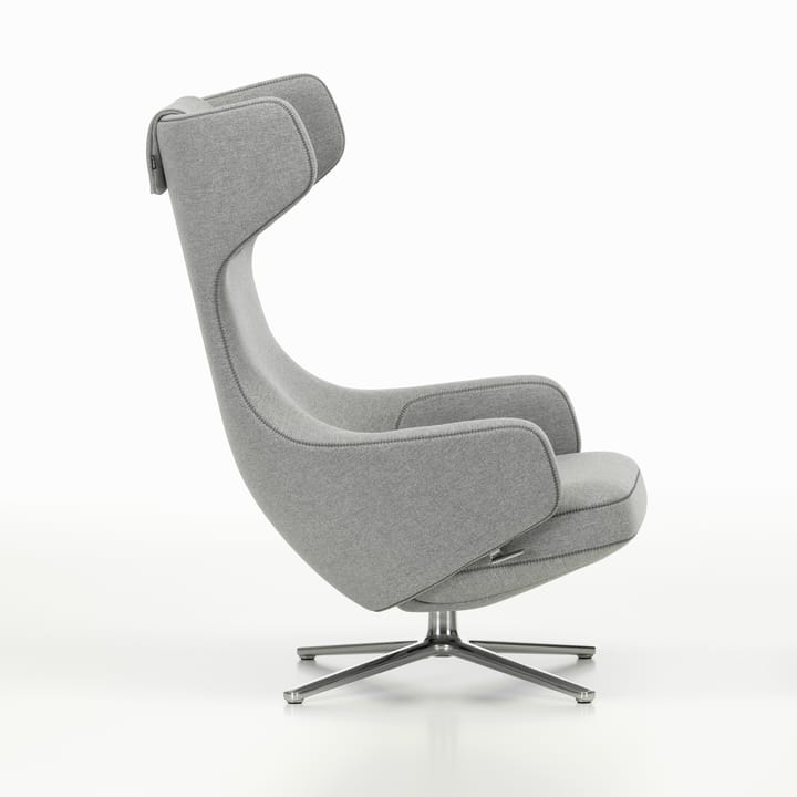 Grand repos lenestol aluminiumsramme, Cosy 2 pebble grey Vitra