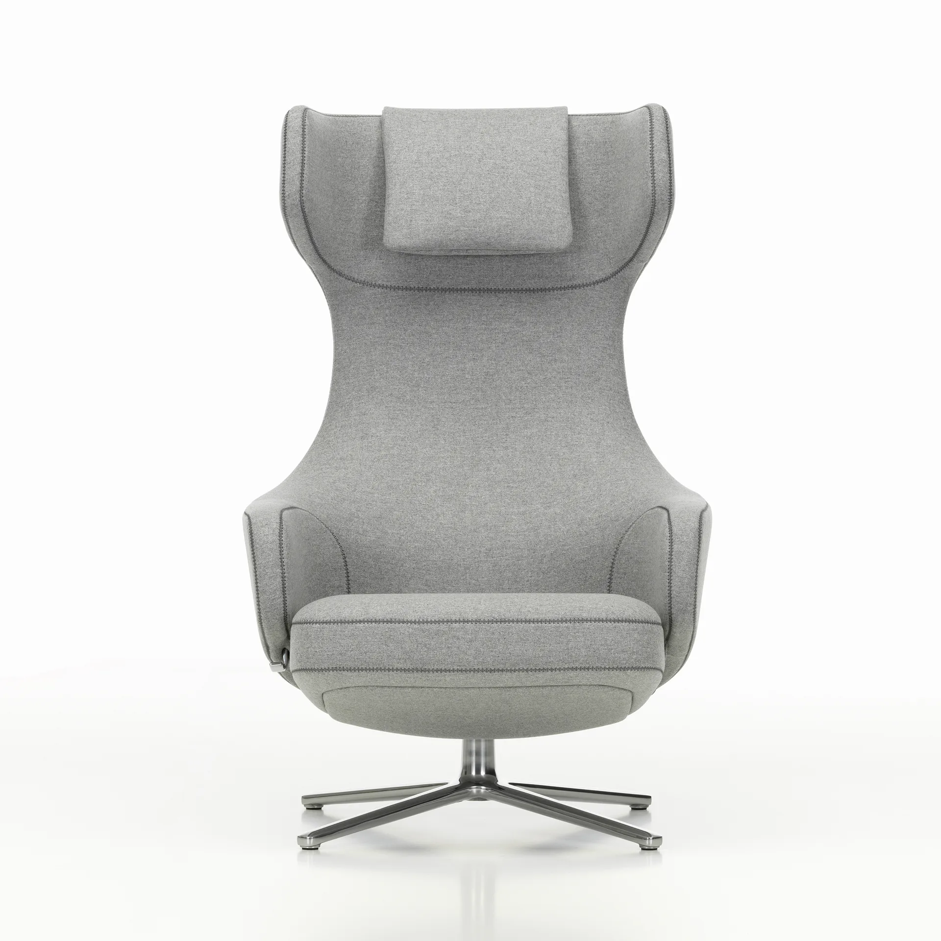 Grand repos lenestol aluminiumsramme, Cosy 2 pebble grey Vitra