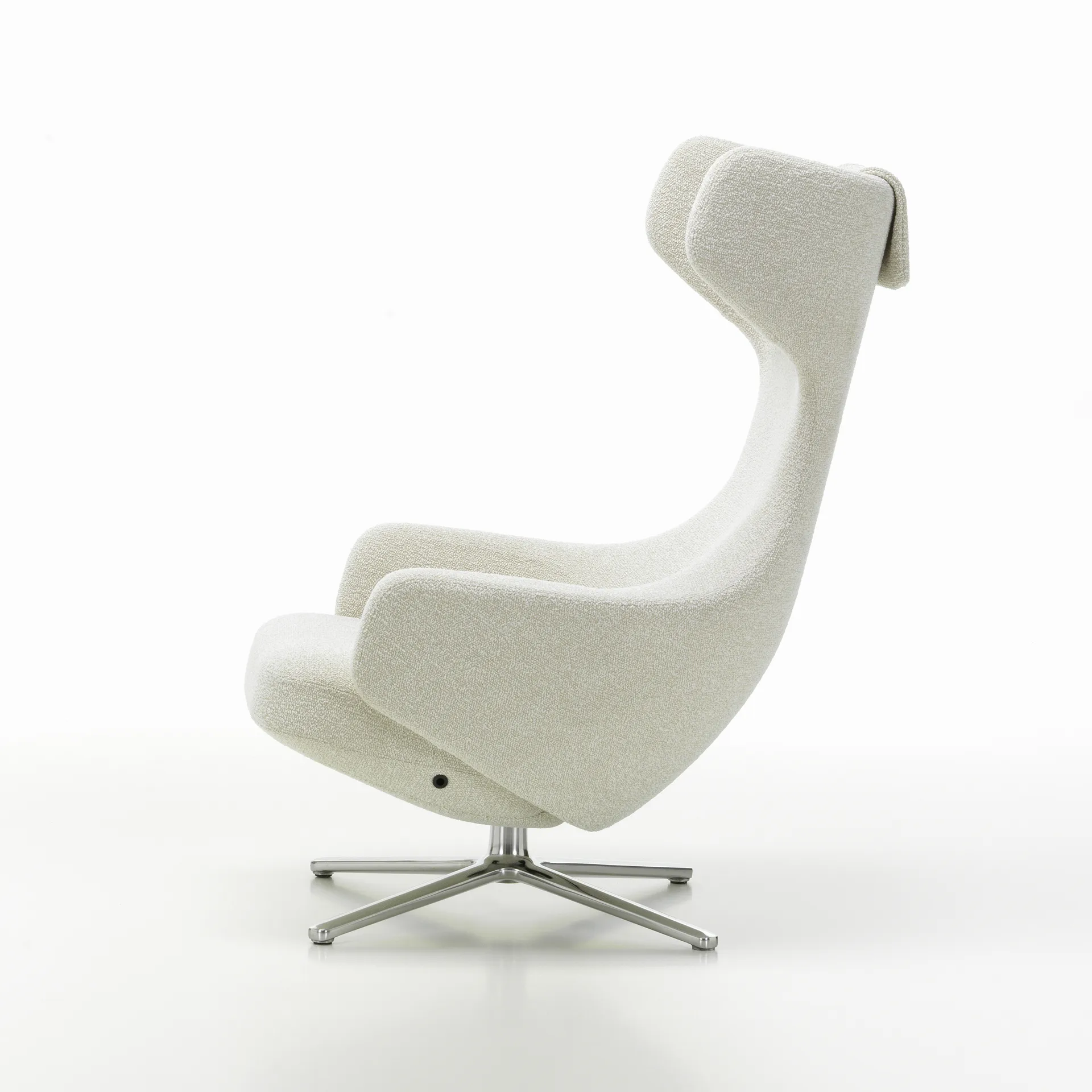Grand repos lenestol aluminiumsramme, Nubia 01 ivory-pearl Vitra
