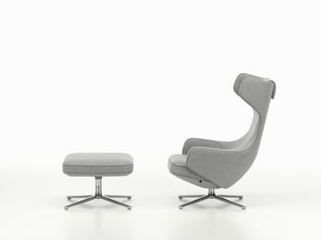 Grand Repos lenestol & Ottoman aluminiumstativ - Cosy 2 pebble grey - Vitra