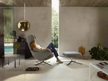 Grand Repos lenestol & Ottoman aluminiumstativ - Cosy 2 pebble grey - Vitra