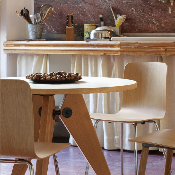 Guéridon spisebord, Oiled walnut ø90cm Vitra