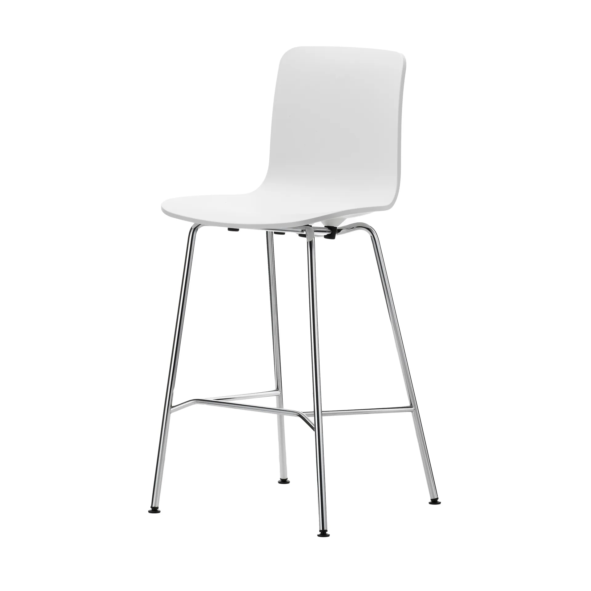 HAL RE stool medium barstol, Cotton white-chrome Vitra