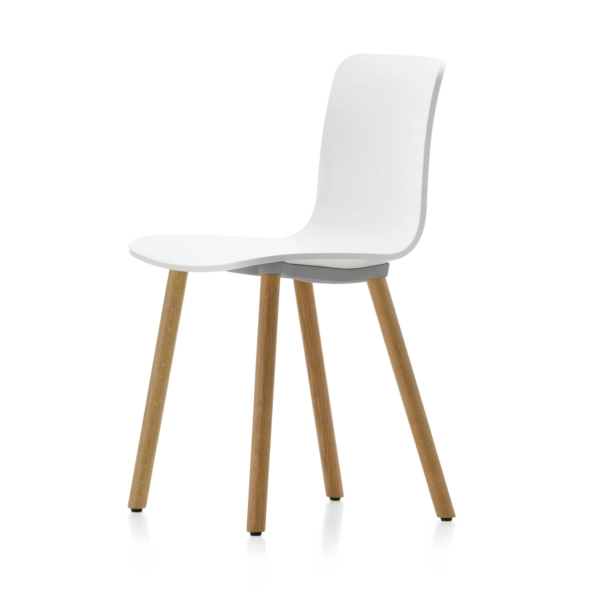 HAL RE wood stol, Cotton white-natural oak Vitra