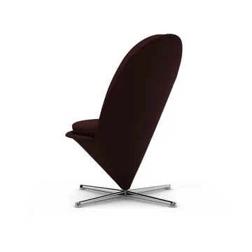 Heart Cone Chair lenestol - Cento dark red melange-rustfritt stål - Vitra