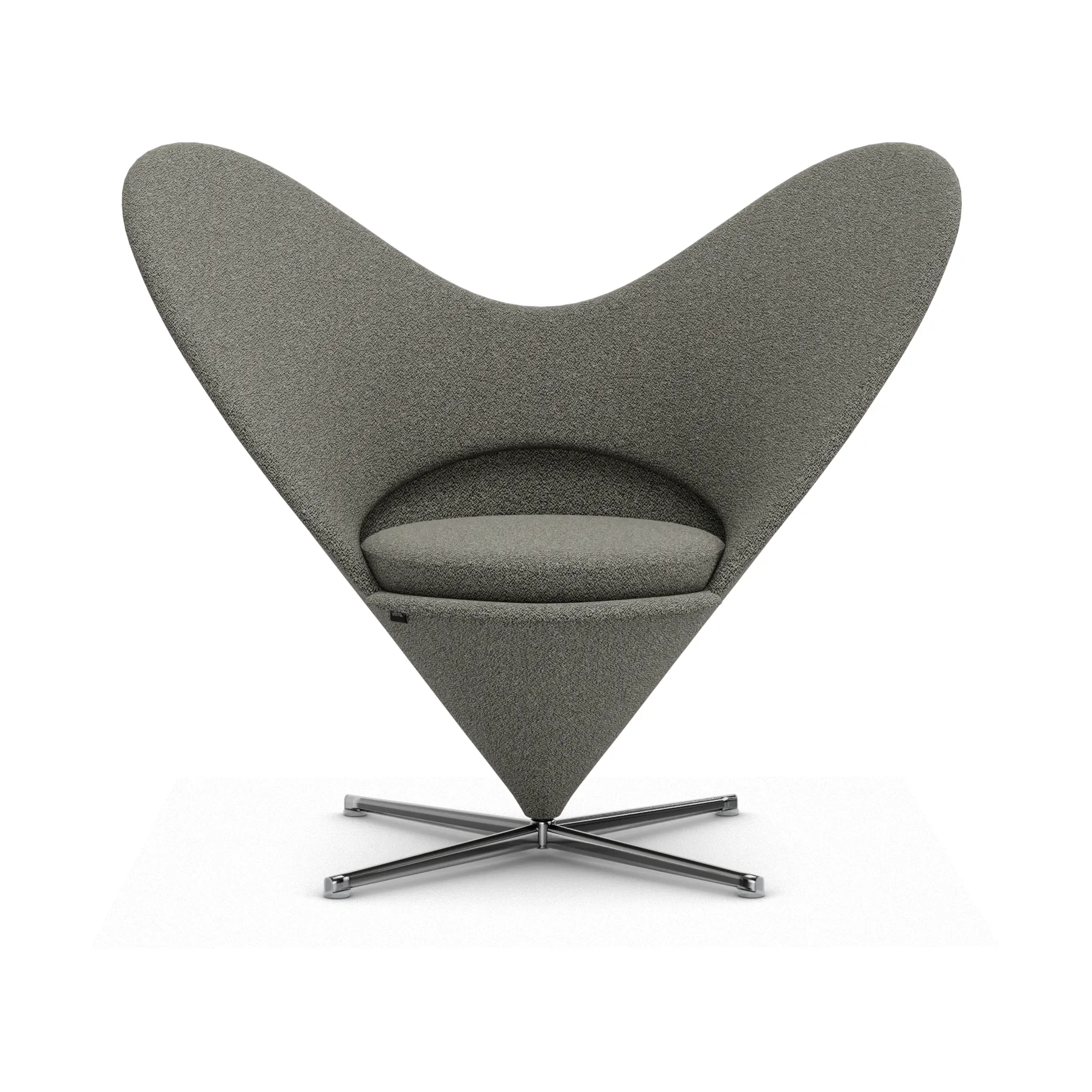 Heart Cone Chair lenestol, Cento salt´n pepper-rustfritt stål Vitra