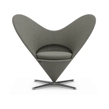 Heart Cone Chair lenestol - Cento salt´n pepper-rustfritt stål - Vitra