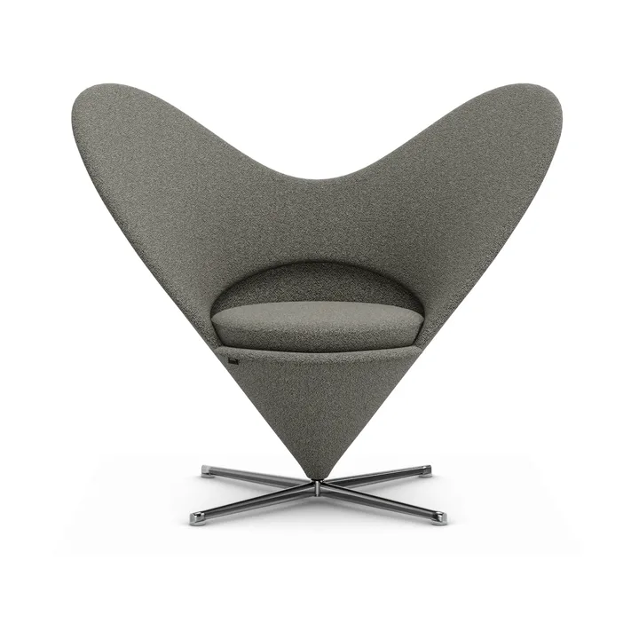 Heart Cone Chair lenestol - Cento salt´n pepper-rustfritt stål - Vitra