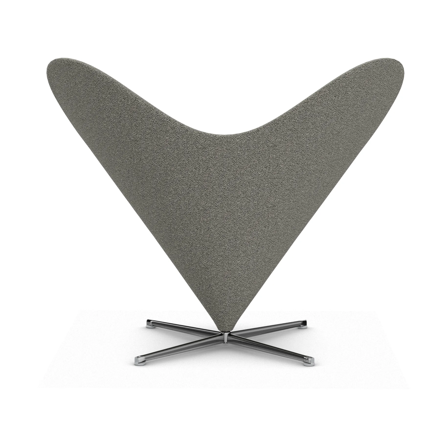 Heart Cone Chair lenestol, Cento salt´n pepper-rustfritt stål Vitra