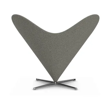 Heart Cone Chair lenestol - Cento salt´n pepper-rustfritt stål - Vitra