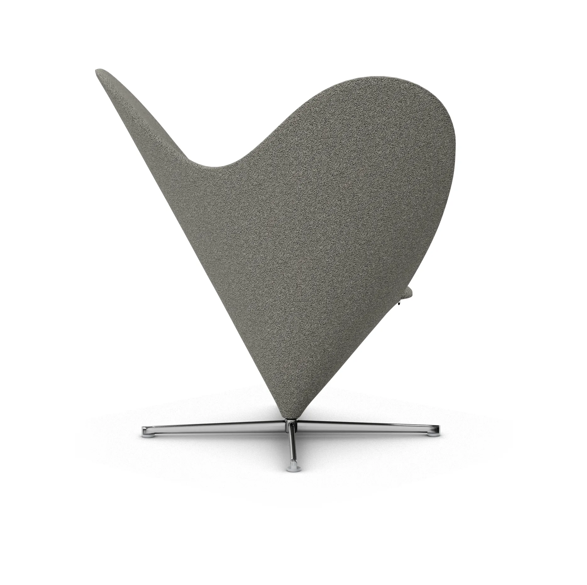Heart Cone Chair lenestol, Cento salt´n pepper-rustfritt stål Vitra