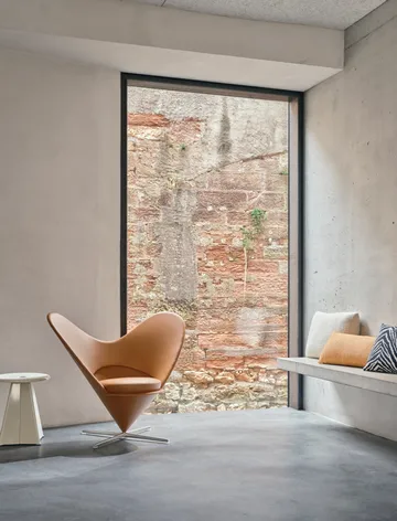 Heart Cone Chair lenestol - Cento salt´n pepper-rustfritt stål - Vitra