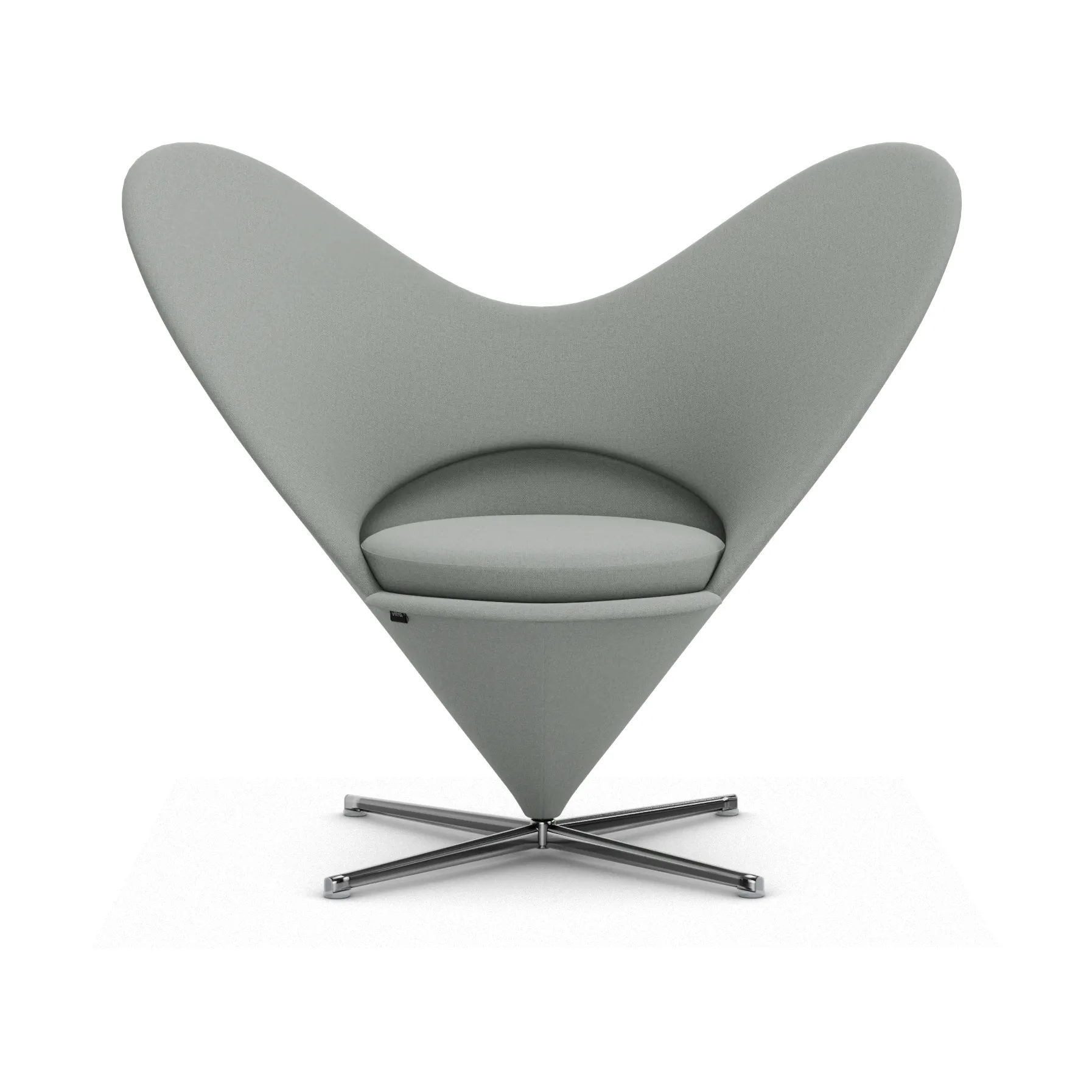 Heart Cone Chair lenestol, Hola cement-rustfritt stål Vitra