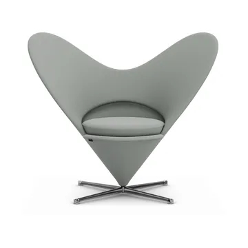Heart Cone Chair lenestol - Hola cement-rustfritt stål - Vitra