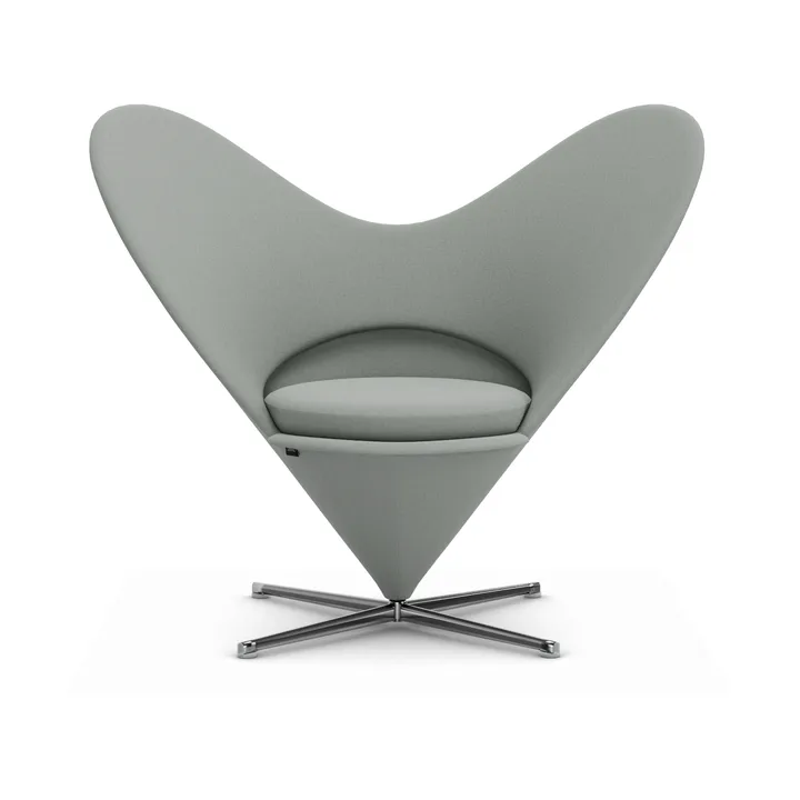 Heart Cone Chair lenestol - Hola cement-rustfritt stål - Vitra
