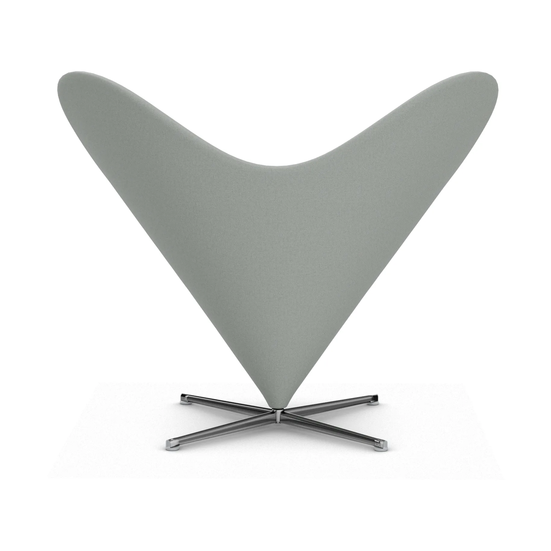 Heart Cone Chair lenestol, Hola cement-rustfritt stål Vitra