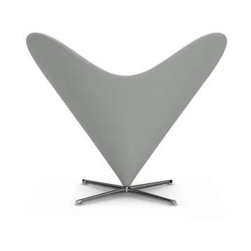Heart Cone Chair lenestol - Hola cement-rustfritt stål - Vitra