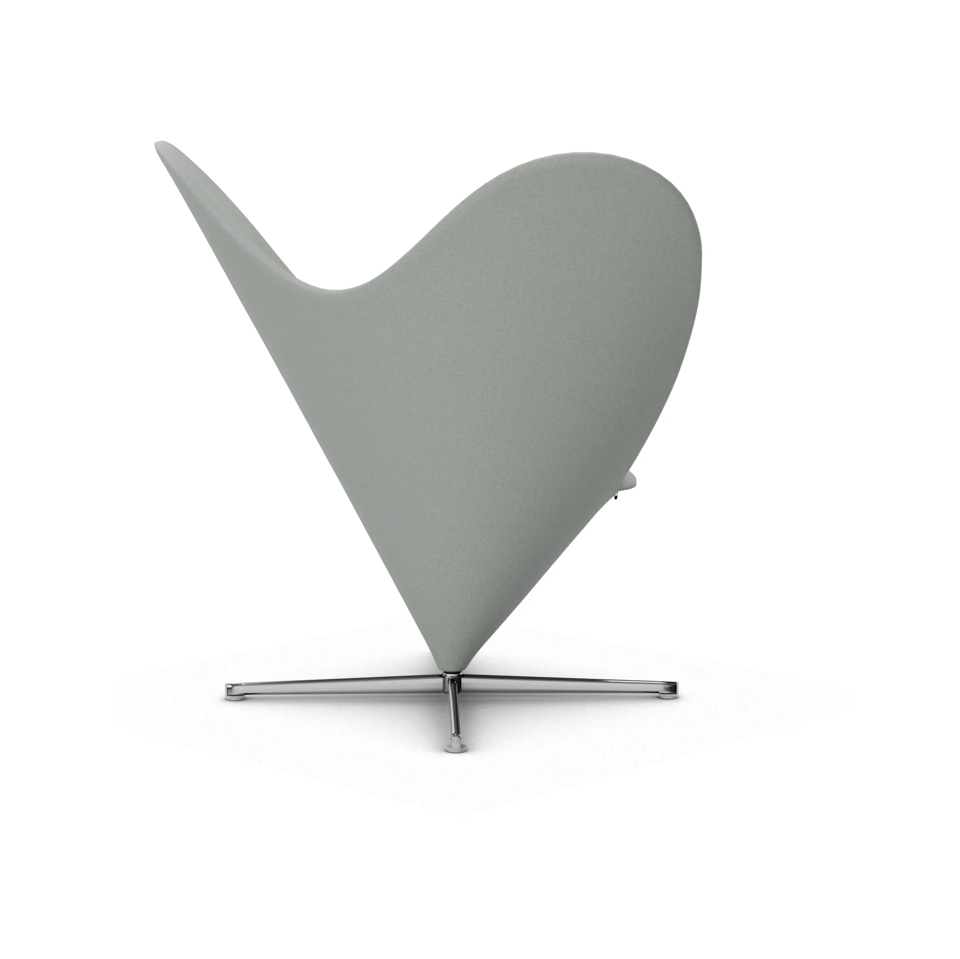 Heart Cone Chair lenestol, Hola cement-rustfritt stål Vitra