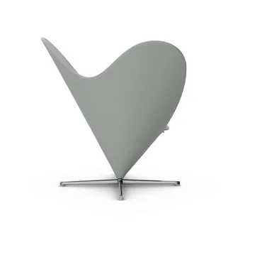 Heart Cone Chair lenestol - Hola cement-rustfritt stål - Vitra