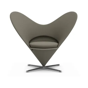Heart Cone Chair lenestol - Hola truffle-rustfritt stål - Vitra