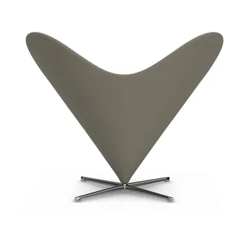 Heart Cone Chair lenestol - Hola truffle-rustfritt stål - Vitra