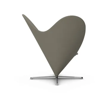 Heart Cone Chair lenestol - Hola truffle-rustfritt stål - Vitra